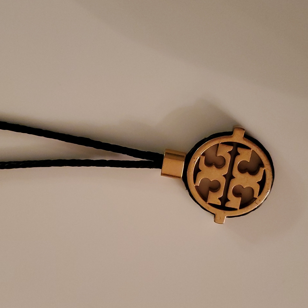 Tory Burch Leather Braided Bag Hang Tag Charm